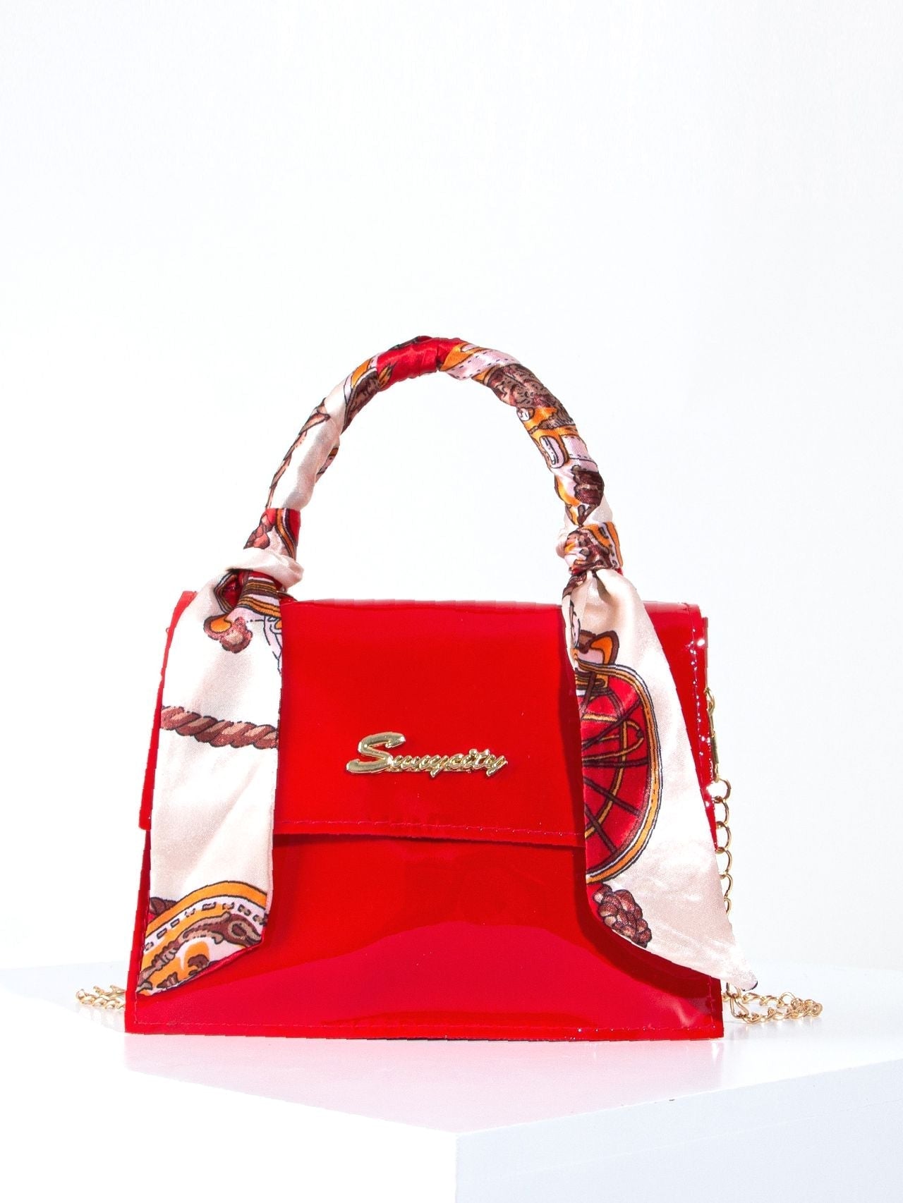 Bag For Love - Letter Decor Flap Chain Satchel Bag - Women Satchels